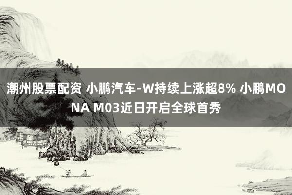 潮州股票配资 小鹏汽车-W持续上涨超8% 小鹏MONA M03近日开启全球首秀